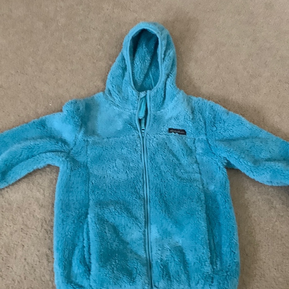 EUC eddie Bauer girls fleece hoodie sz M